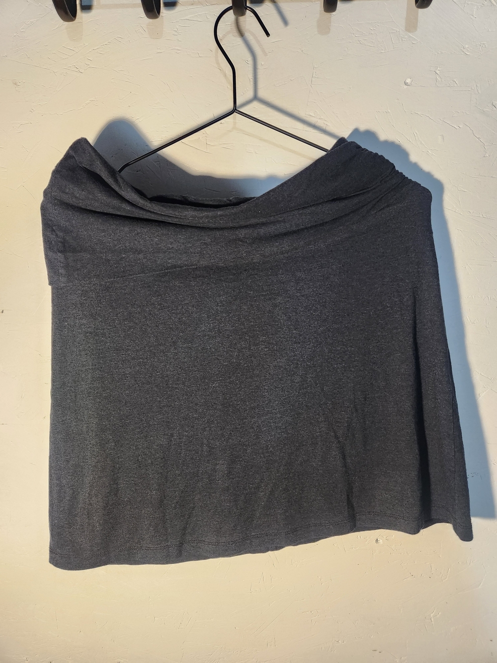 FIG Clothing Dark Blue Bamboo Organic Cotton Foldover Mini Skirt - Size M